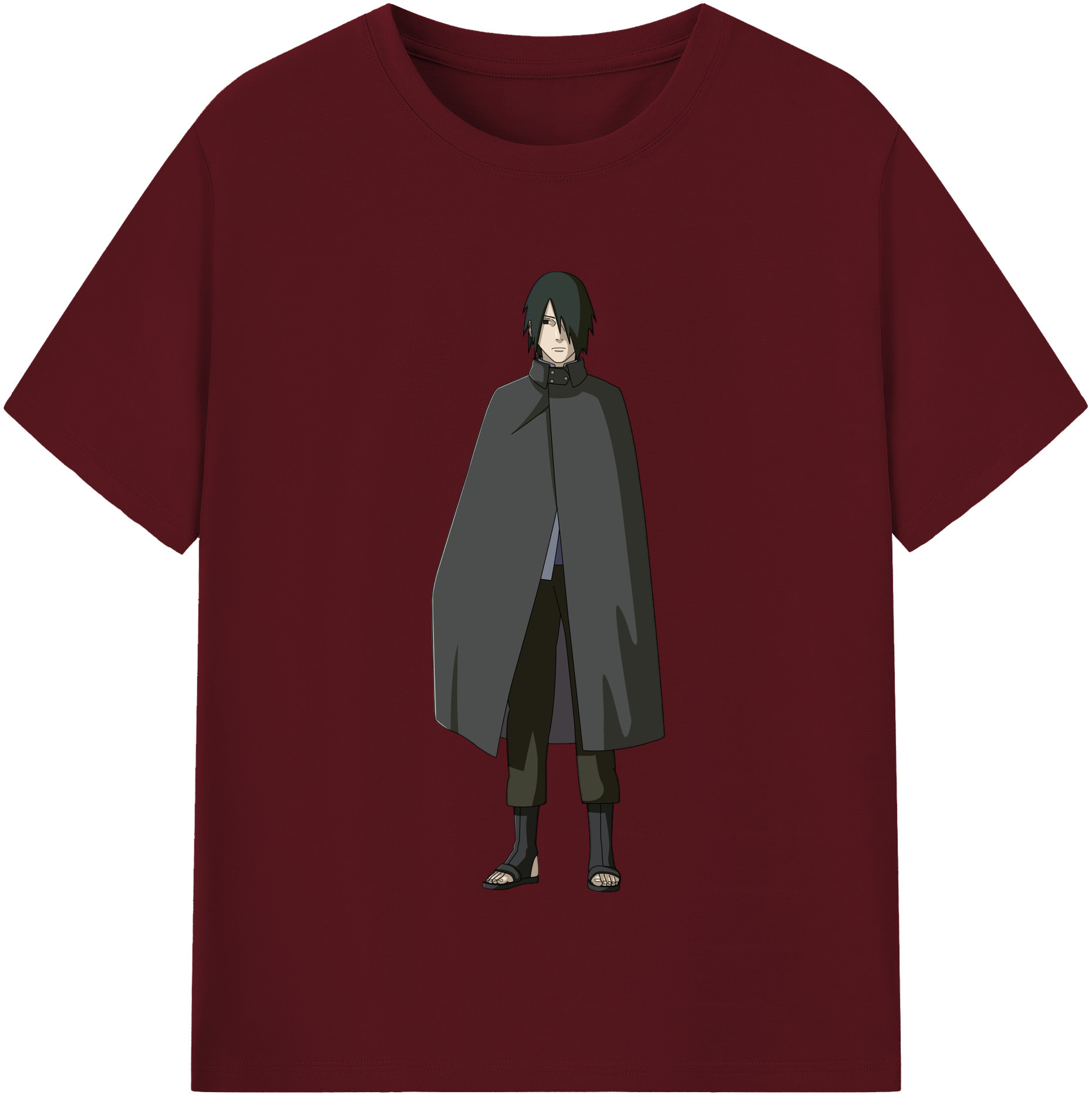 （画像用） NARUTO -ナルト- うちは サスケ Uchiha Sasuke 綿100％半袖Tシャツ（フロントプリント）